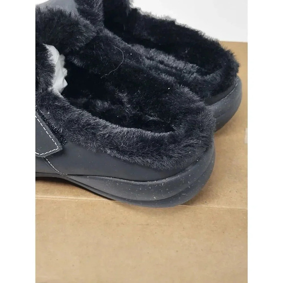 Clarks Roseville Clog Black Faux-Fur size 7 W - Picture 10 of 10